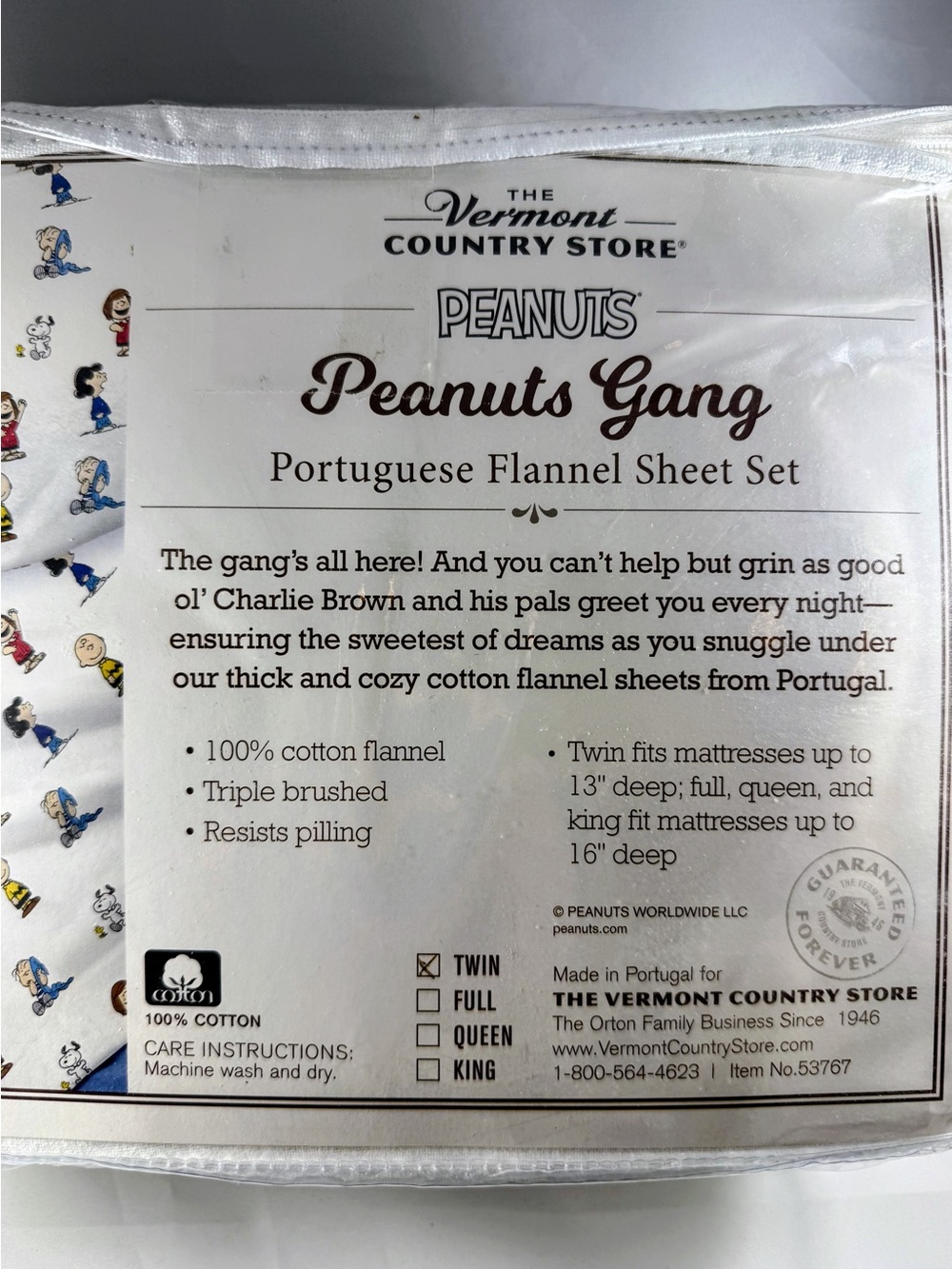 Peanuts Gang Portuguese Flannel Sheet Set - White with Multi-Color Characters